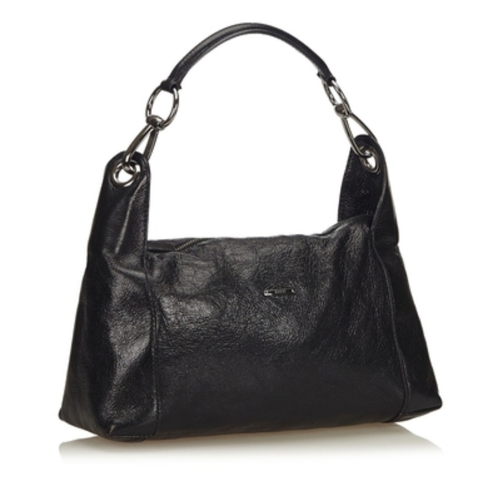 Gucci Black Leather Shoulder Bag Preowned Great Condition Authentic Luxury bag